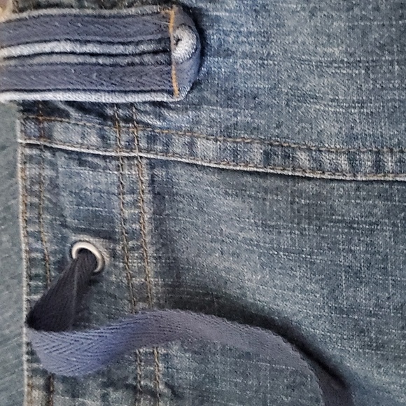 Liz Claiborne Drawstring Convertible Leg Denim Pants Size 10 - Picture 6 of 9